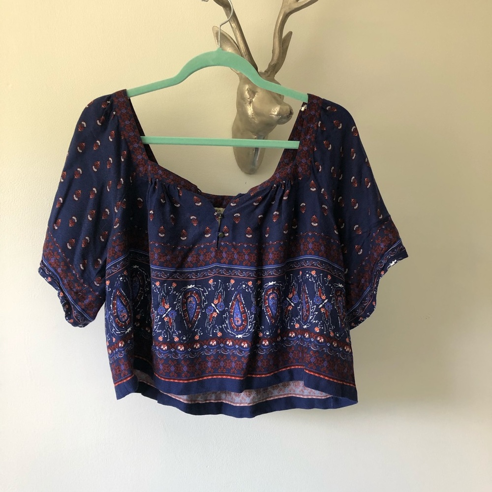 Flowy boho crop top